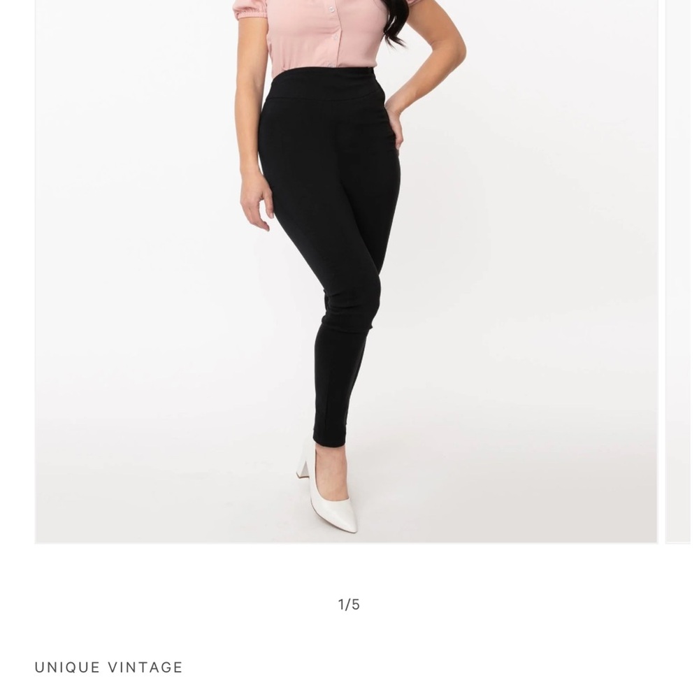 Unique Vintage Black Skinny Pants